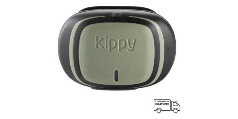Groen-zwarte Kippy Evo GPS-tracker voor katten