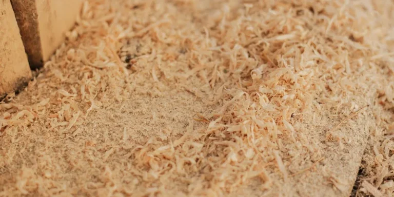Close-up van fijne houtvezels